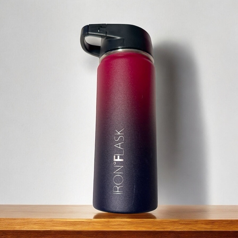 Iron Flask Red and Black Water Bottle
